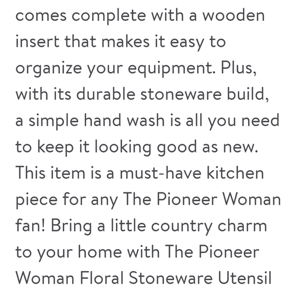 ❤️ New Pioneer Woman Floral Utensils Holder - Picture 8 of 10